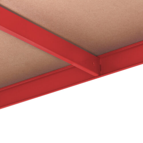 Rafturi robuste, roșii, 180x90x40cm, vopsite în câmp electrostatic, capacitate de încărcare 875kg