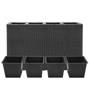 de_106642d_1.jpg Ghiveci de flori din poliratan negru 95x27x60cm