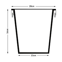 Ghiveci de flori din poliratan negru 95x27x60cm