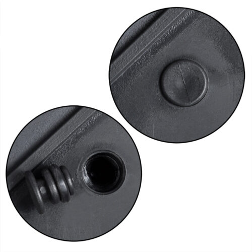 Set 3 ghivece de flori din poliratan, negru