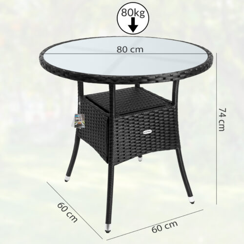 de_106761d_5.jpg Masă din poliratan, neagră, Ø80cm