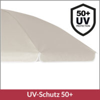 Umbrelă de soare bej Cyprus 180 cm, protecție UV 50+, funcție de înclinare