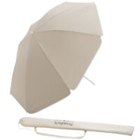 Umbrelă de soare bej Cyprus 180 cm, protecție UV 50+, funcție de înclinare