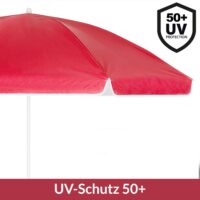 Umbrelă de soare roșie Cyprus 180 cm, protecție UV 50+, funcție de înclinare