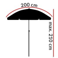 Umbrelă de soare Crete bej 200 cm protecție UV 50+ funcție de înclinare