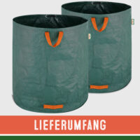 Set de 2 saci pentru deșeuri de grădină, verde, 500 litri fiecare