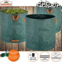 Set de 2 saci pentru deșeuri de grădină, verde, 500 litri fiecare