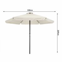 de_107006d_1.jpg Umbrelă solară LED Athens, crem, Ø330cm, protecție UV 80+