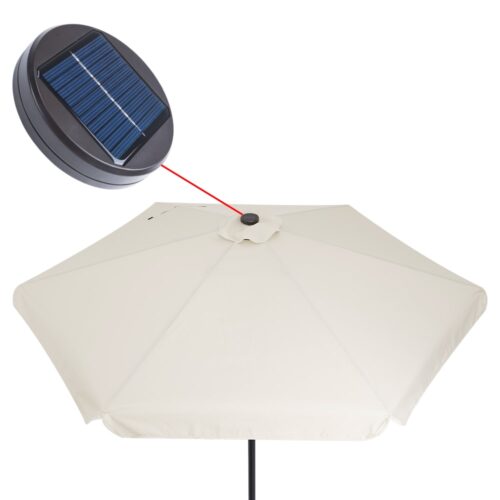 de_107006d_5.jpg Umbrelă solară LED Athens, crem, Ø330cm, protecție UV 80+