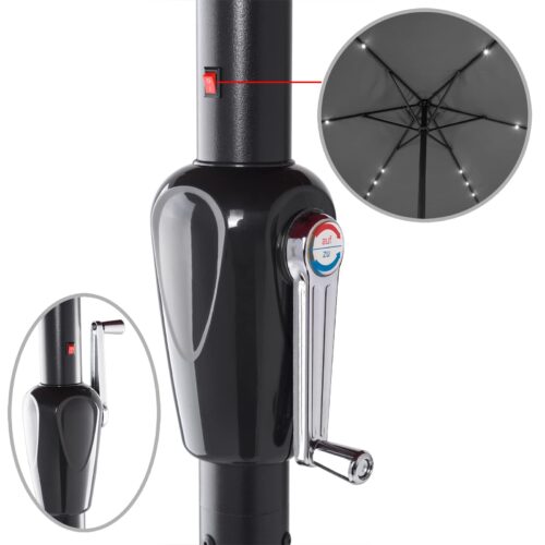 de_107007d_6.jpg Umbrelă solară LED Athens antracit Ø330cm protecție UV 80+