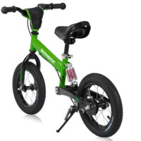 Bicicletă de echilibru pentru copii, verde închis