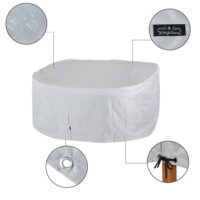 Husă de scaun Vanamo argintie, material Oxford 420D, 242x162x100cm