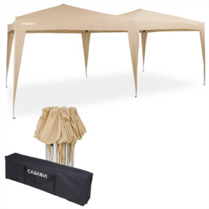 Pavilion pliabil bej 3x6m protecție UV 50+