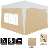 Panouri laterale pentru pavilion pliabil, set de 2, bej, 3x2m