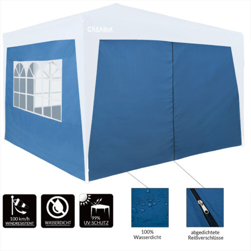 Panouri laterale pentru pavilion pliabil, set de 2, albastru, 3x2m