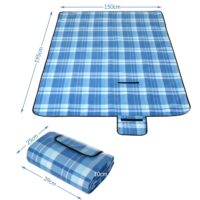 Pătură de picnic albastră/albă 1,95x1,5m
