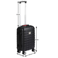 Valiză rigidă Exopack, neagră, mărimea M, ABS, 40L