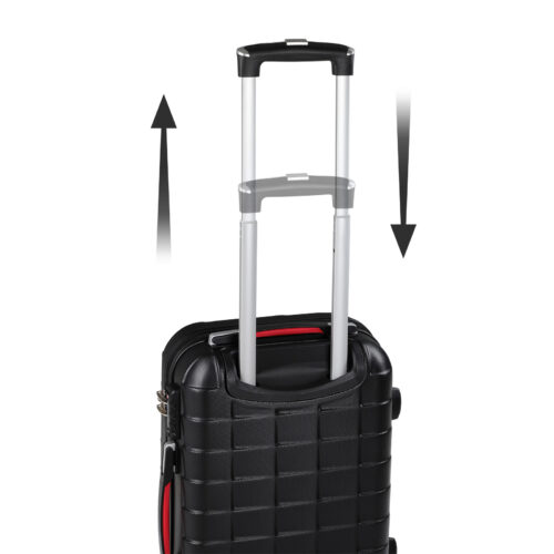 Valiză rigidă Exopack, neagră, mărimea M, ABS, 40L