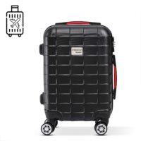 Valiză rigidă Exopack, neagră, mărimea M, ABS, 40L