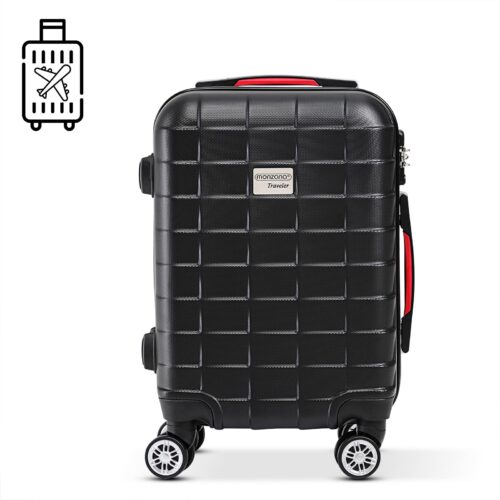 Valiză rigidă Exopack, neagră, mărimea M, ABS, 40L