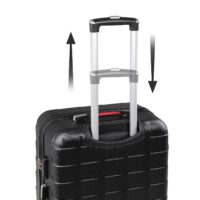 Valiză rigidă L cu roți 360º, valiză de călătorie, 80L, ABS negru