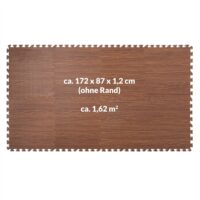 Covorașe/covorașe puzzle pentru podea, set de 8 piese, aspect lemn maro