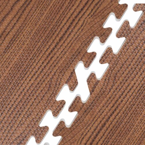 Covorașe/covorașe puzzle pentru podea, set de 8 piese, aspect lemn maro