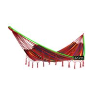 Hamac roșu 320x150cm cu franjuri