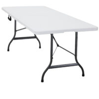 Masă de grădină din plastic alb, 220x70x72cm, pliabilă