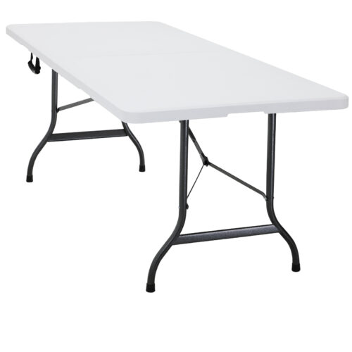 Masă de grădină din plastic alb, 220x70x72cm, pliabilă