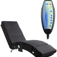 Șezlong relaxant London antracit cu funcție de masaj și încălzire