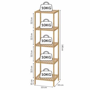 Raft independent din bambus 140x33x33cm