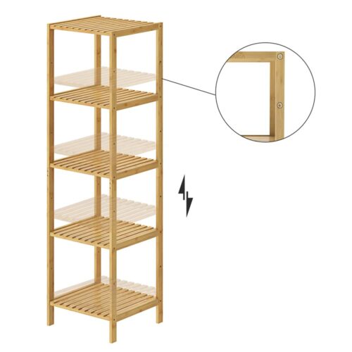 Raft independent din bambus 140x33x33cm