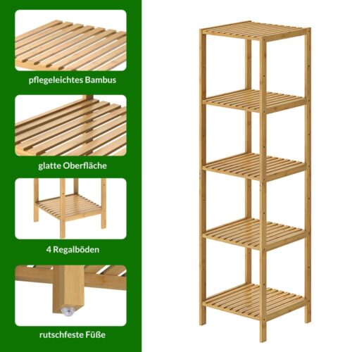 Raft independent din bambus 140x33x33cm