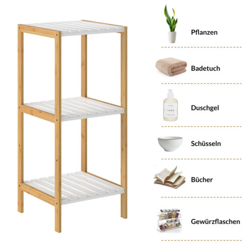 de_107919d_3.jpg Raft independent din bambus, alb, 80x33x34cm