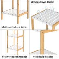 de_107920d_2.jpg Raft independent din bambus, alb, 110x33x34cm