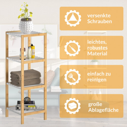 de_107920d_8.jpg Raft independent din bambus, alb, 110x33x34cm