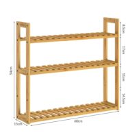 Raft de perete din bambus 54x60x15cm
