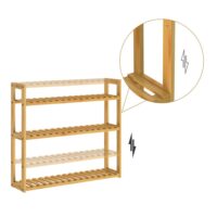 Raft de perete din bambus 54x60x15cm