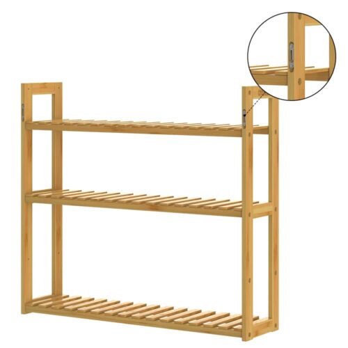 Raft de perete din bambus 54x60x15cm