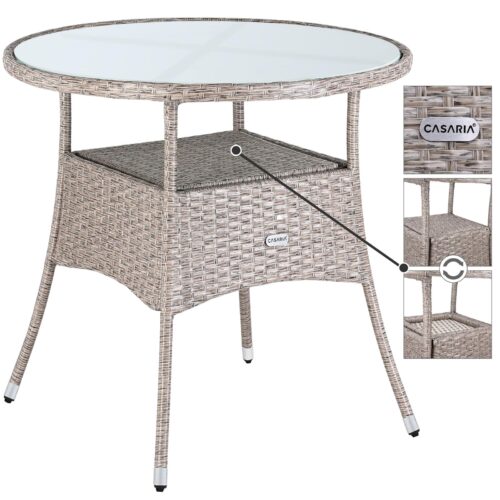 de_108000d_1.jpg Masă din poliratan, crem, Ø80cm
