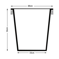 Cutie pentru flori din poliratan, crem, 95x27x60cm
