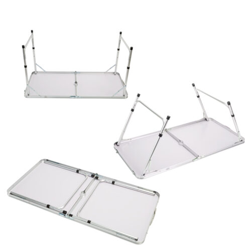 de_108133d_6.jpg Set de scaune de camping cu 5 piese, aluminiu alb, pliabil