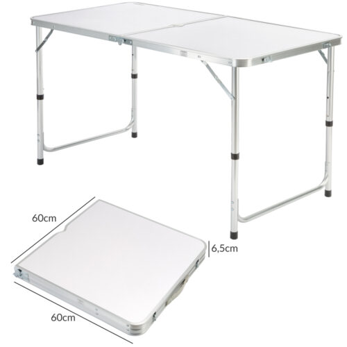 de_108133d_7.jpg Set de scaune de camping cu 5 piese, aluminiu alb, pliabil