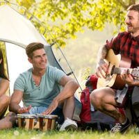 Set de scaune de camping din 3 piese, aluminiu gri, pliabil cu mâner, economisește spațiu