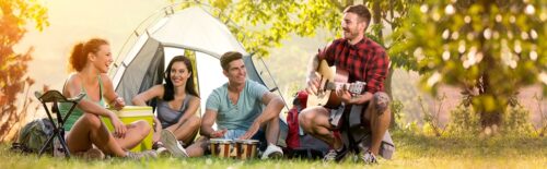 Set de scaune de camping din 3 piese, aluminiu gri, pliabil cu mâner, economisește spațiu