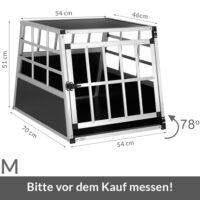 Cutie transport câini M aluminiu 70x54x51cm