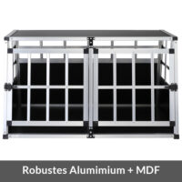 Cutie transport câini XL aluminiu 89x70x51cm