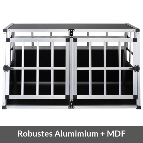 Cutie transport câini XL aluminiu 89x70x51cm