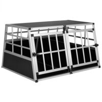 Cutie transport câini XL aluminiu 89x70x51cm